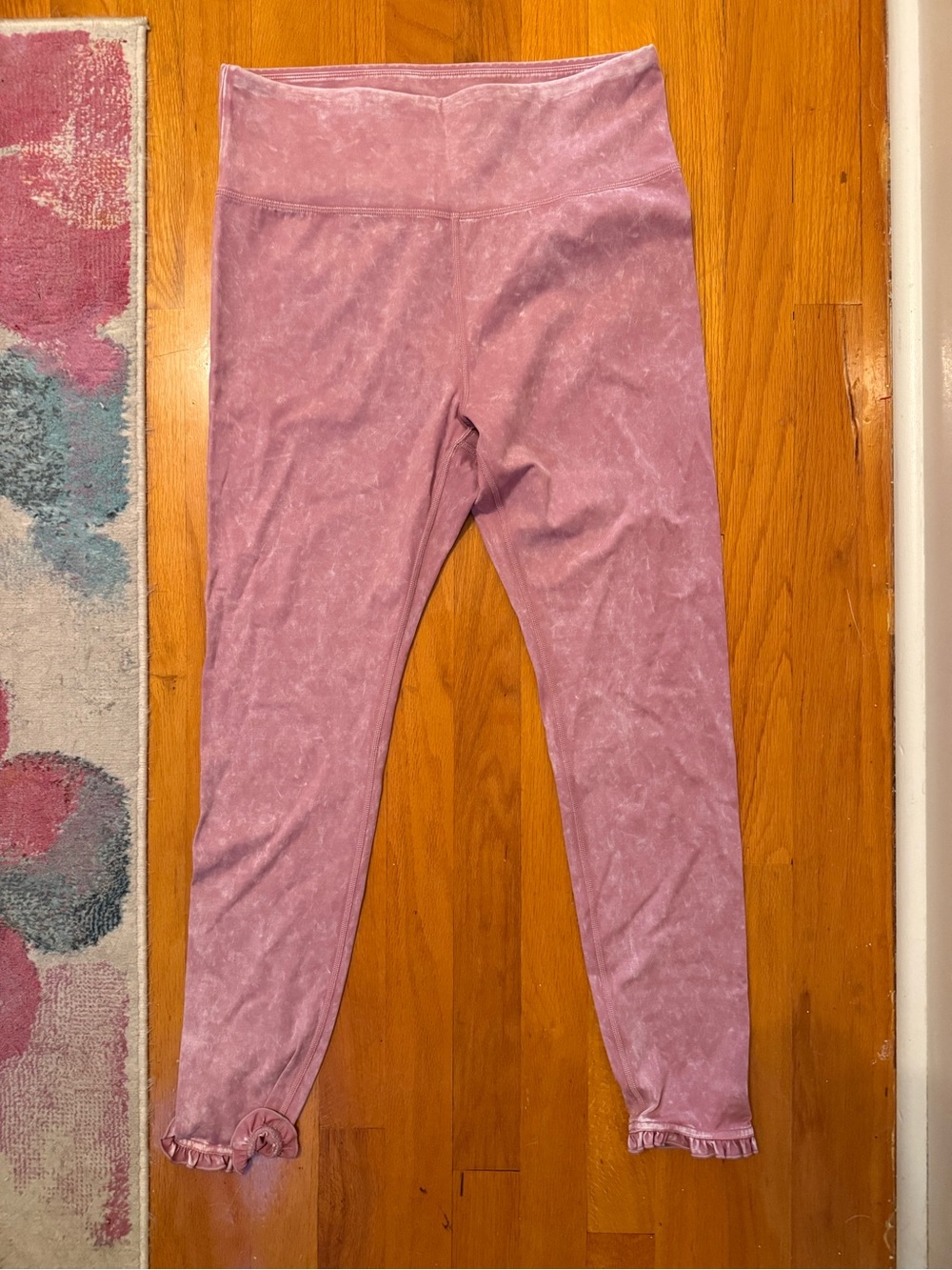 JoyLab Dusty Mauve High-Rise Leggings with Ruffle Ankles
